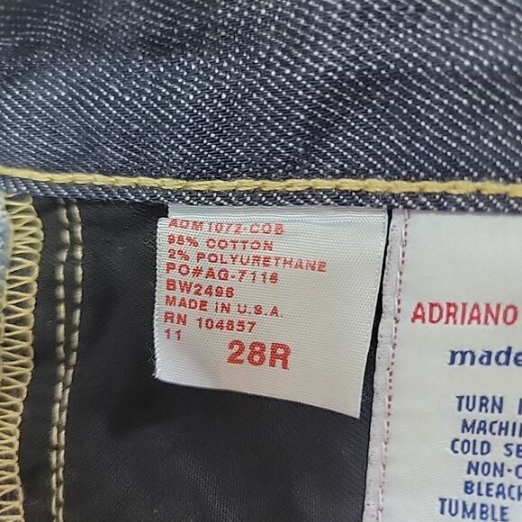 Adriano Goldschmied Jeans Womens 28 Blue Dark Wash Straight Flaired The Club USA - Picture 11 of 15